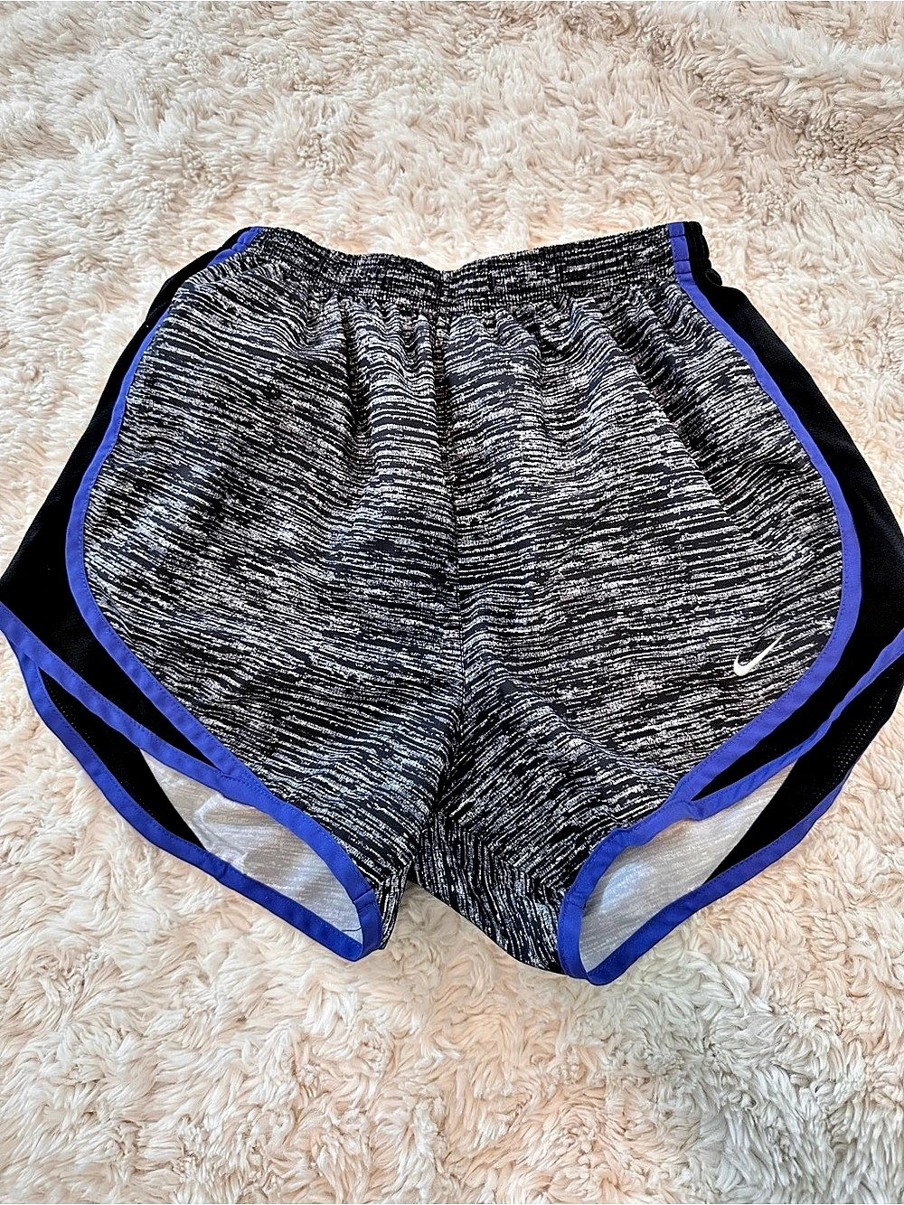 Nike Dri-FIT Tempo Running Shorts Athletic Shorts Black & Blue Small